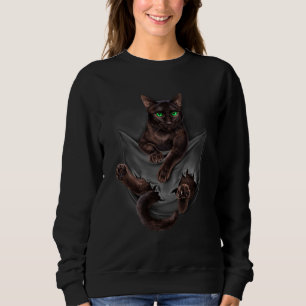 Brun katt sitter i fickan Katter T Shirt