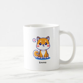Brun Kawaii Shiba Inu Hund Anpassad Kaffemugg