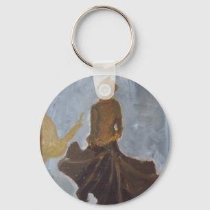 Brun klänning Keychain Nyckelring