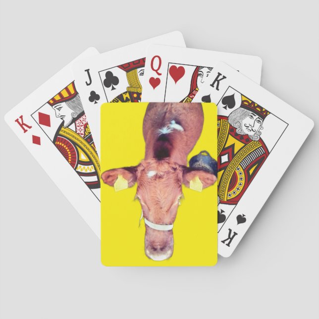 Brun ko casinokort (Baksidan)