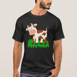 Brun Ko Kalv Bebis Barn Pojkar Flickor T Shirt