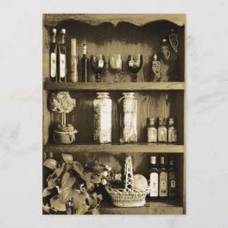 Brun kökgarderobinbjudningskort för möhippan inbjudningar