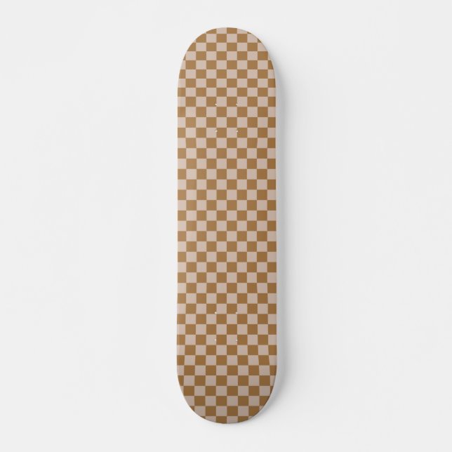 Brun kontrollpanel mini skateboard bräda 18,5 cm (Framsida)