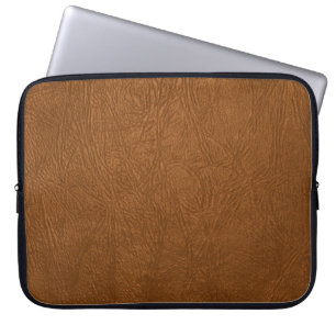 Brun kowhide Leather Struktur look Laptop Fodral