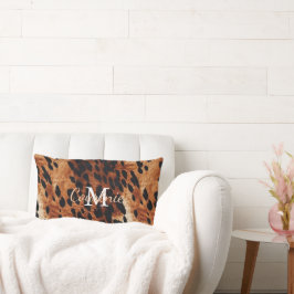 Brun koxhudmonogram lumbarkudde