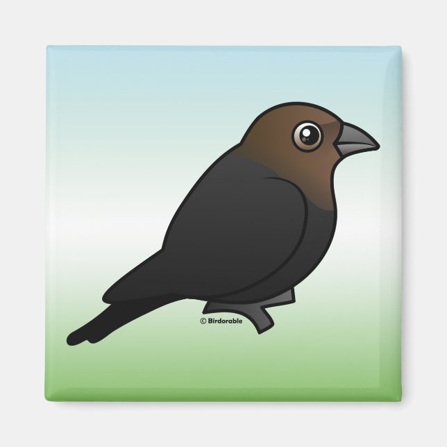 Brun krabbhöna magnet (Framsidan)
