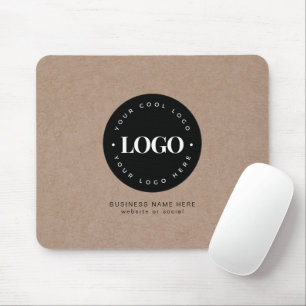 Brun Kraft Anpassningsbar Logotyp & Text Business Musmatta