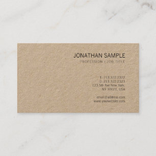 Brun Kraft papper elegant modern vanlig lyx Visitkort