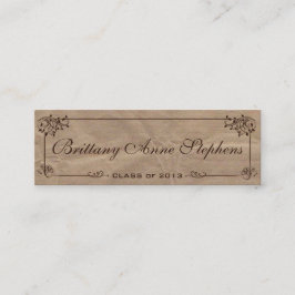 Brun Kraft Papper Studenten Namn-kort