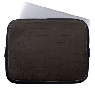 Brun krokodilskal Skriv ut Laptop Fodral