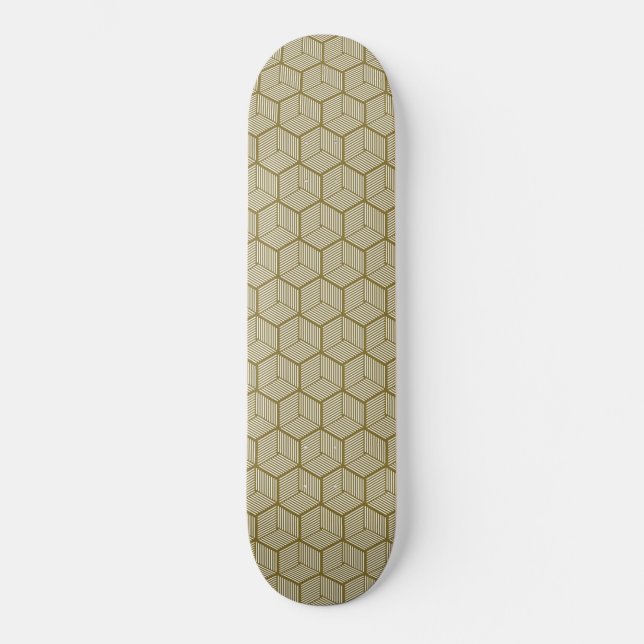Brun Kuba Mini Skateboard Bräda 18,5 Cm (Framsida)