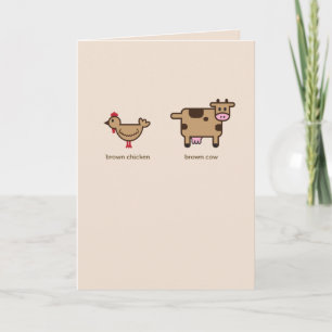 Brun kyckling, jubileumskort kort