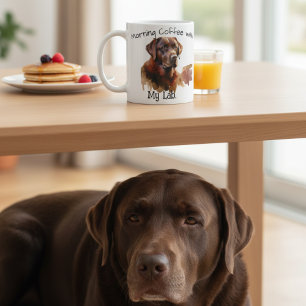   Brun Labrador Vattenfärg Personlig Kaffe Mugg