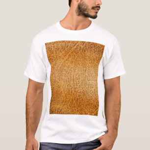 Brun läder: Detaljerad Struktur Closeup T Shirt