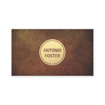 Brun läder- och guldformad Insida-designer