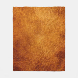 Brun läder struktur fleecefilt