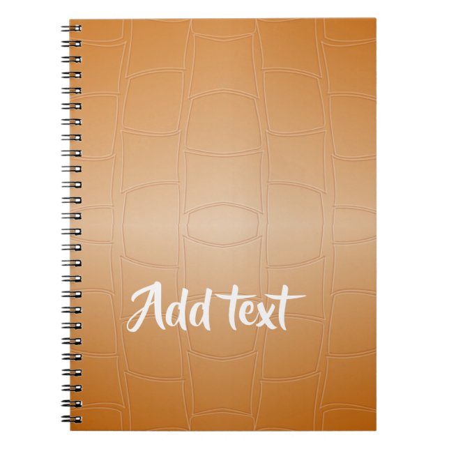 Brun läder texturerad anteckningsbok (Framsidan)