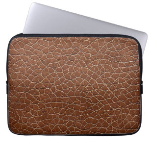 Brun lädereffektmönster laptop fodral