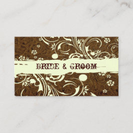 Brun läderplatskort placeringskort