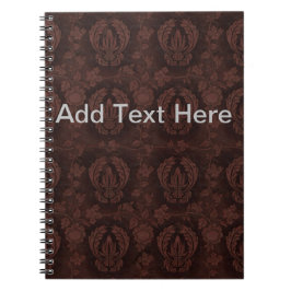 Brun lädertext anteckningsbok