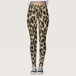 Brun leopard cheetah animal Leggings