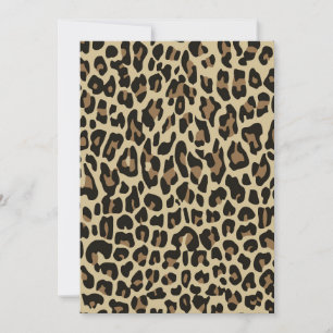 Brun leopard cheetah-djurtryckskort julkort