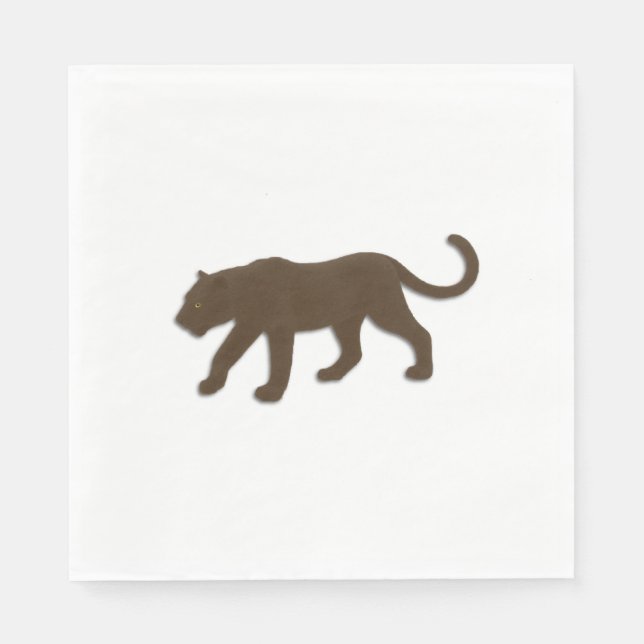 Brun leopard pappersservett (Framsidan)