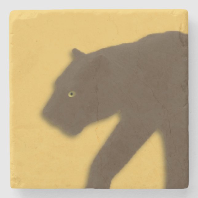 Brun Leopardguld Underlägg Sten (Framsidan)