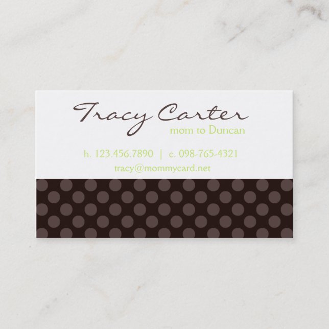 Brun & limefruktmammakort (Framsida)