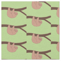 Brun log Sloth med Heart Nose Fabric