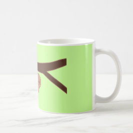 Brun log Sloth med Heart Nose Kaffemugg