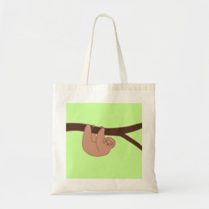 Brun log Sloth med Heart Nose Tygkasse