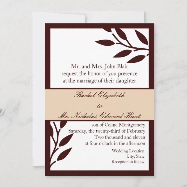 Brun Löv:Inbjudan Inbjudningar (Framsida)