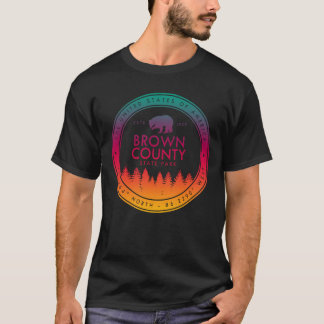 Brun lutning för landdelstatsparkIndiana Emblem T Shirt