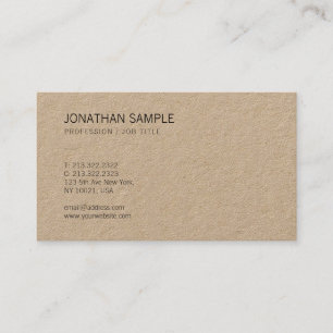 Brun lyx Kraft papper elegant för modern design Visitkort