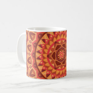 Brun Mandala Boho Jordnära Kaffe kopp Neutral Mysi