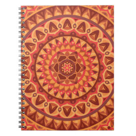 Brun Mandala Jordnära Boho Mysig Geometrisk Mönste Anteckningsbok