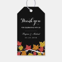 Brun maple Löv Autumn Bröllop Gift Märkre