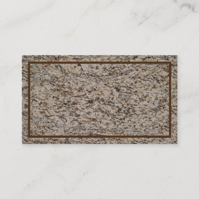 Brun marble Textured Affärskort Visitkort (Framsida)