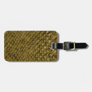 Brun märkre för bagage för Snakeskin läderLook Bagagebricka