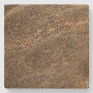 Brun marmorerad kvadrat Stone Underlägg Sten
