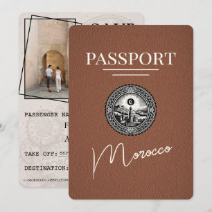 Brun Marocko-pass Spara datum Datumet