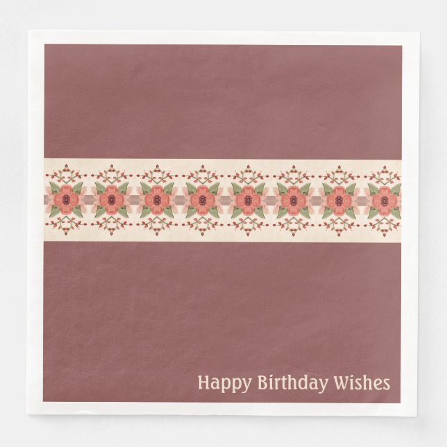 Brun med Cream Pappersservett (Framsida)