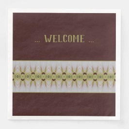 Brun med grönt kalk pappersservett