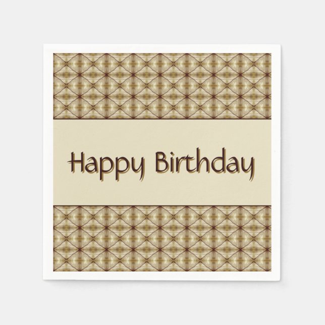 Brun med Guld mönstrad Pappersservett (Framsidan)