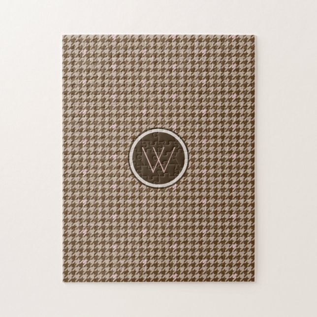 Brun med Houndstooth Puzzle från Ro Guld Pussel (Vertikal)