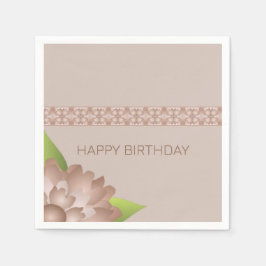 Brun med Rosy Hue Pappersservett