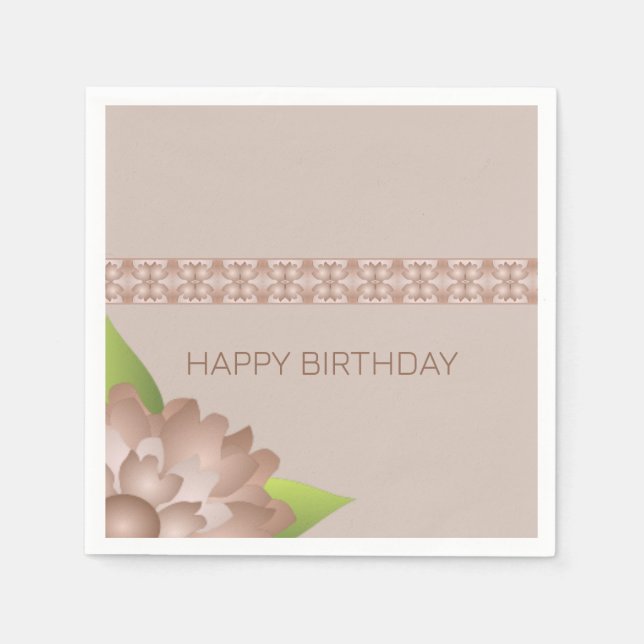 Brun med Rosy Hue Pappersservett (Framsidan)