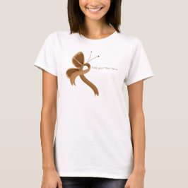 Brun medvetenhet Ribbon Butterfly T-Shirt