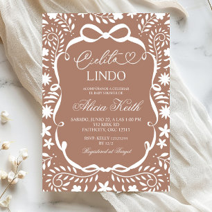 Brun mexikansk baby shower Cielito Lindo Inbjudningar